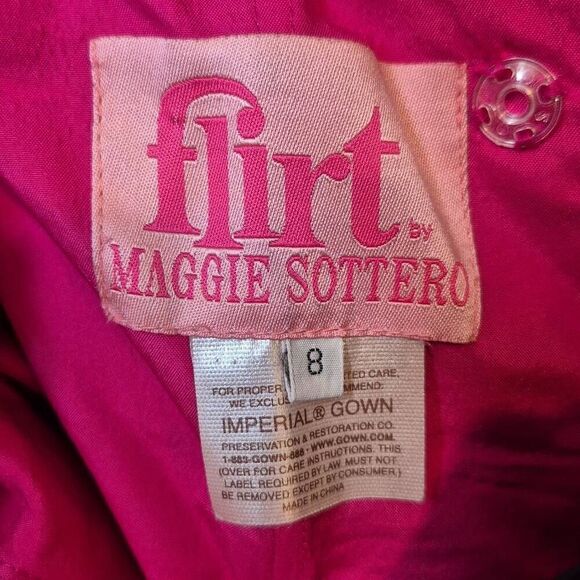 Flirt by Maggie Soterro Strapless Tulle Prom Dress Ball Gown Size 8 - Picture 10 of 10